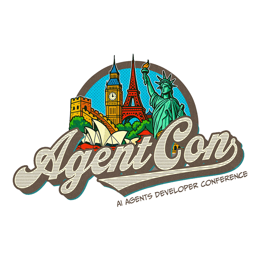 The retired AgentCon world-landmarks badge